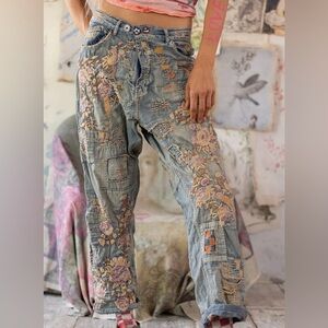 NWT Magnolia Pearl Rosarian Denim Miners O/S